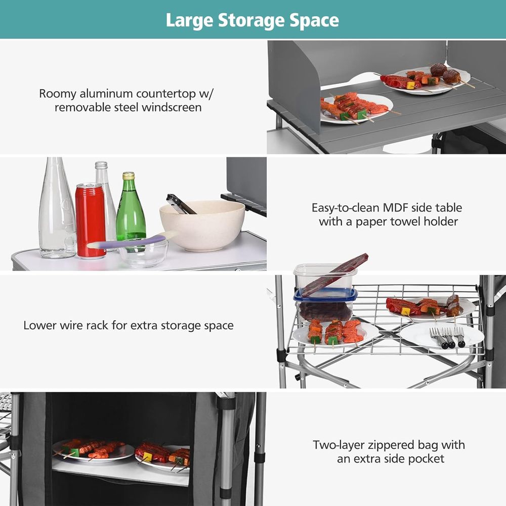 Camping Kitchen Table, Portabl - огляд і ціна Camping Cooking