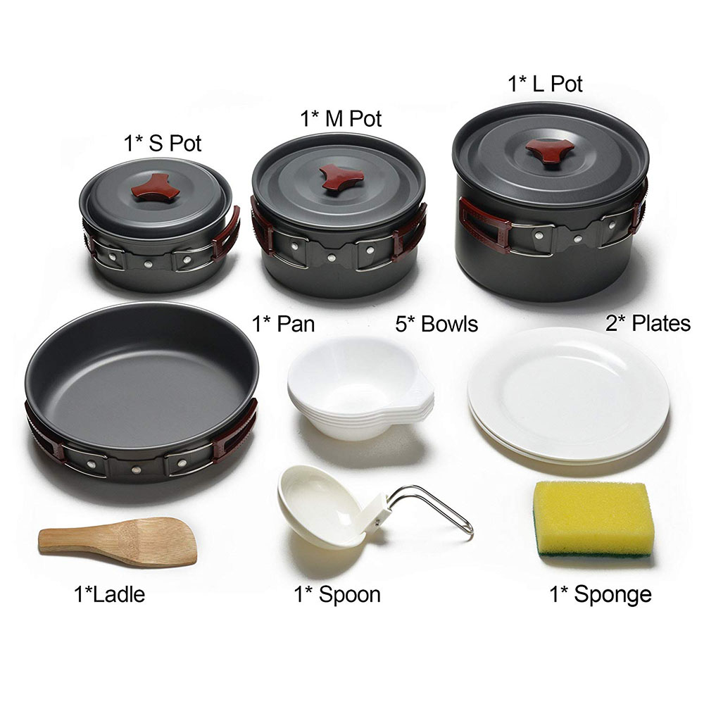 Outdoor Camping Cookware Kit N - огляд і ціна Camping Cooking Gear Set