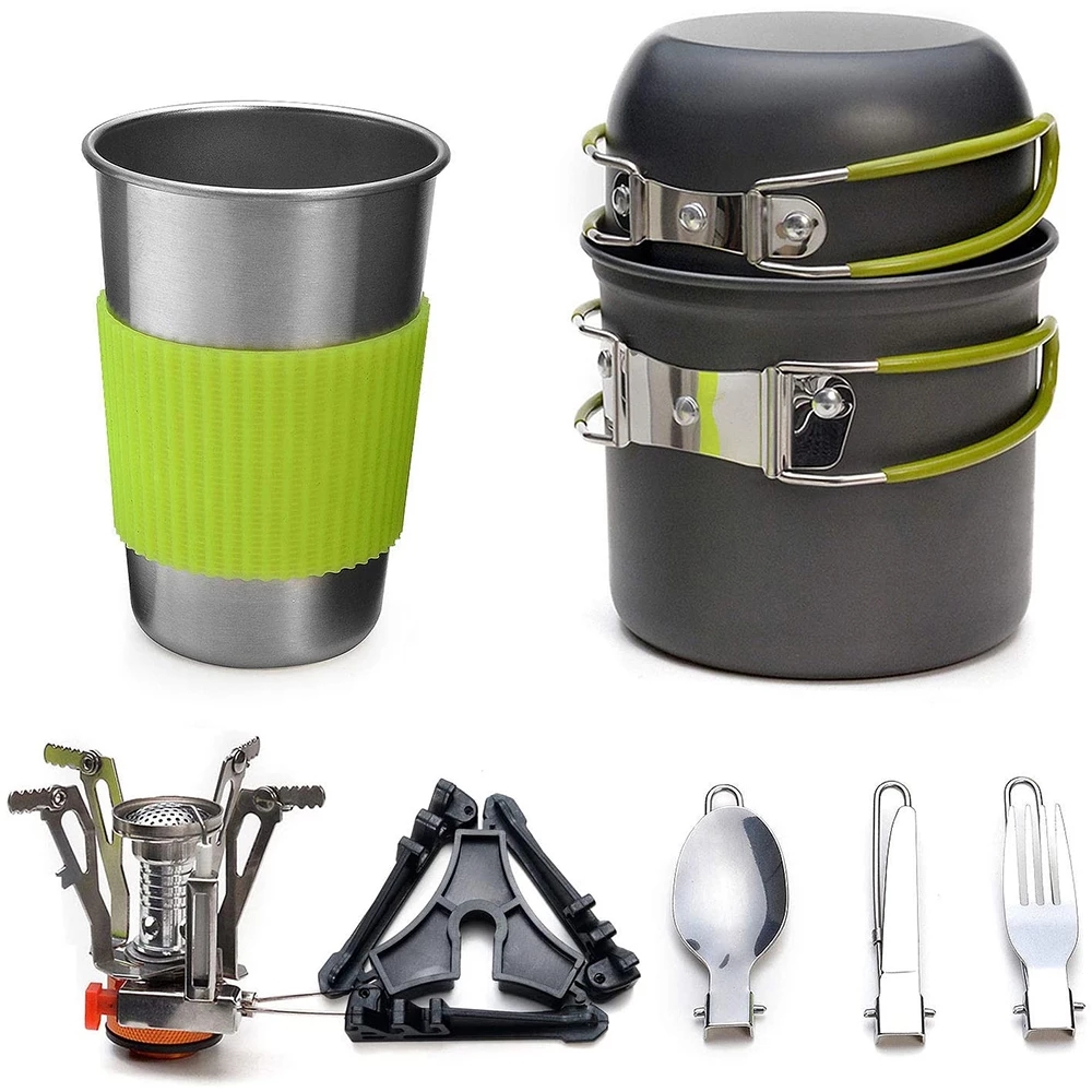 Camping Cookware Kit with Stov - огляд і ціна Camping Cooking Gear Set
